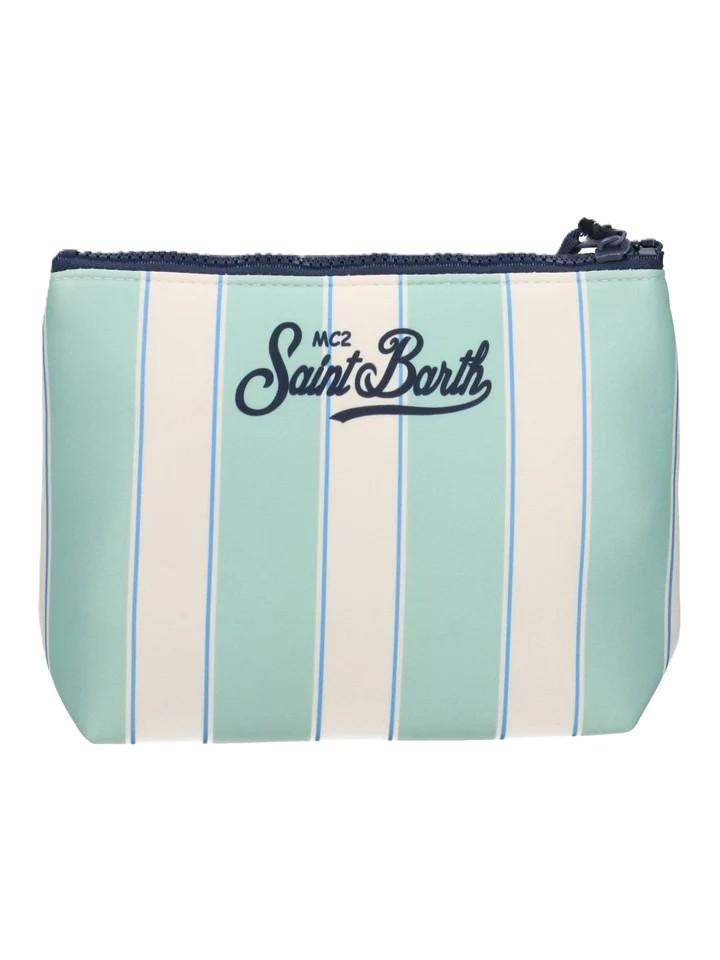 Borsa verde/bianca per bambina ALIN001 00606L MC2 Saint Barth Kids 