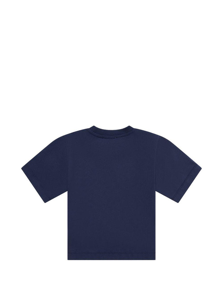 T-shirt blu navy per bambino HUM05PLAA23 40016 Moschino Kids 