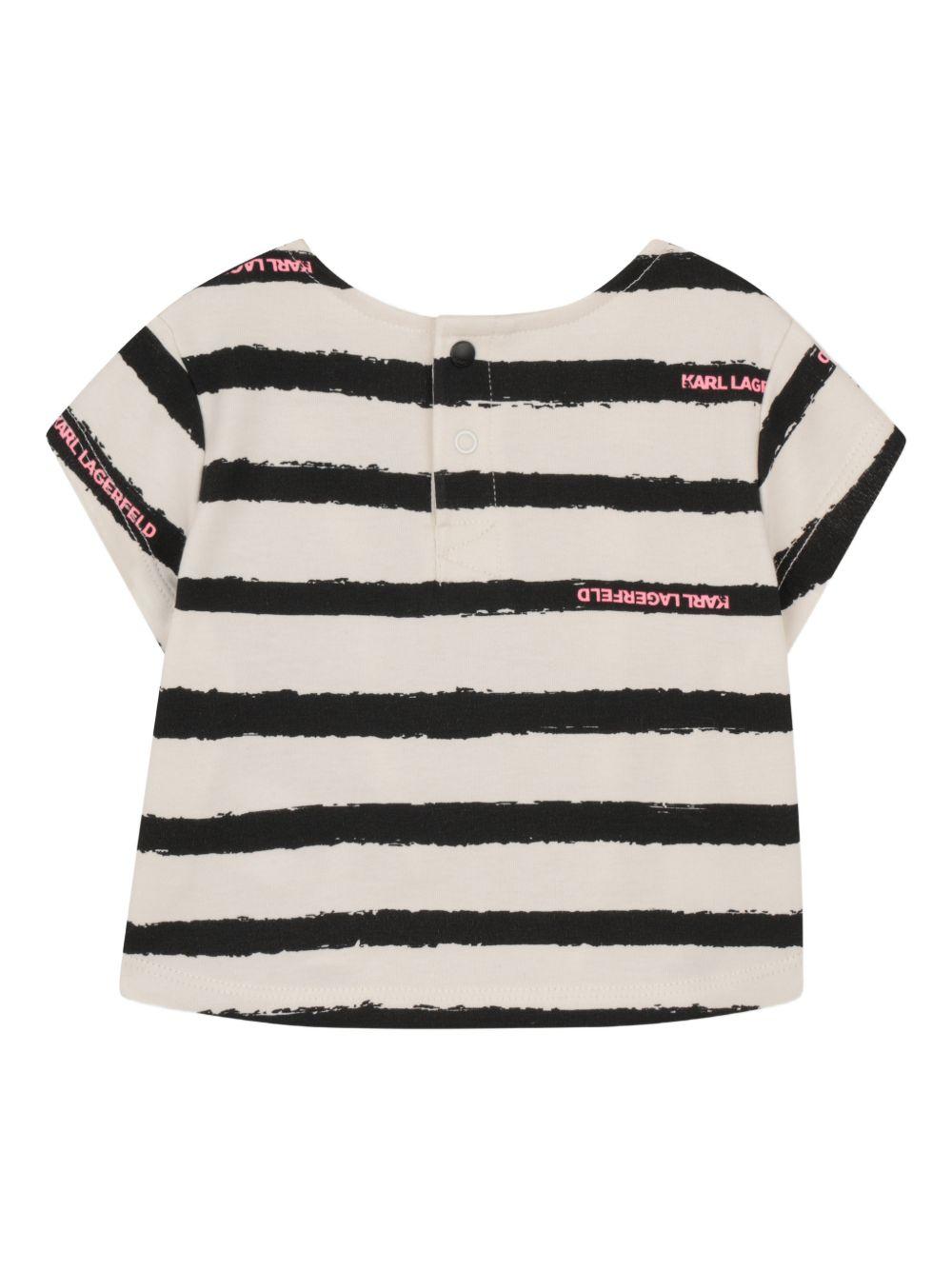 Completo rosa/bianco/nero per neonata Z31065 462 Karl Lagerfeld Kids 