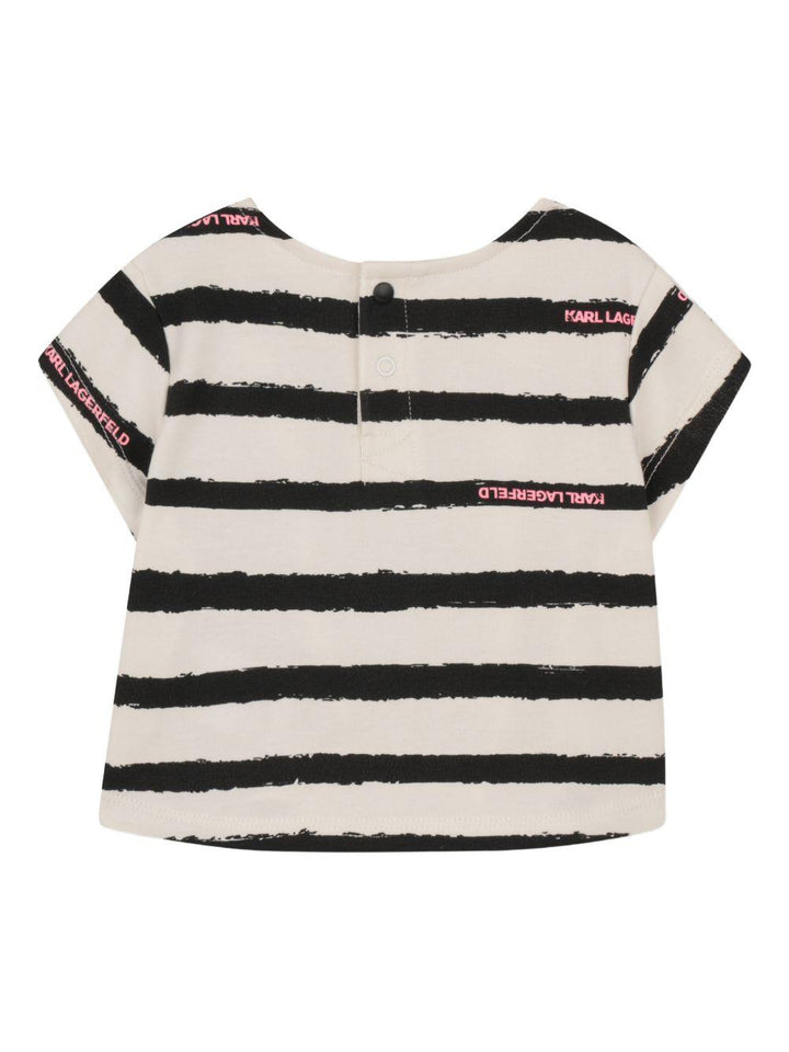Completo rosa/bianco/nero per neonata Z31065 462 Karl Lagerfeld Kids 
