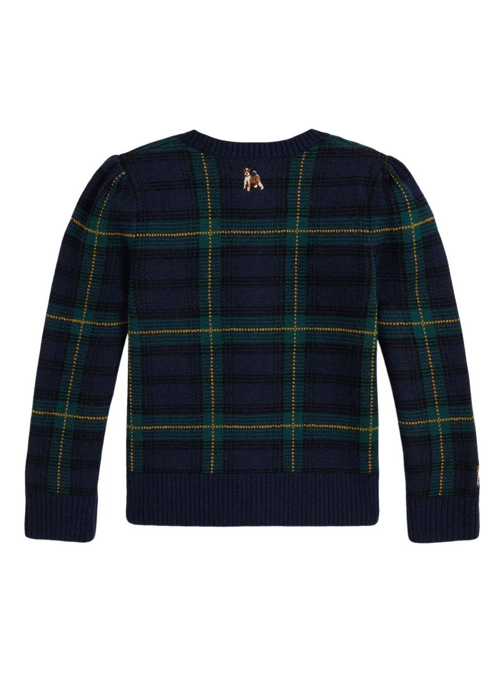 Maglione blu navy/verde per bambino 312978877 001 Ralph Lauren Kids 