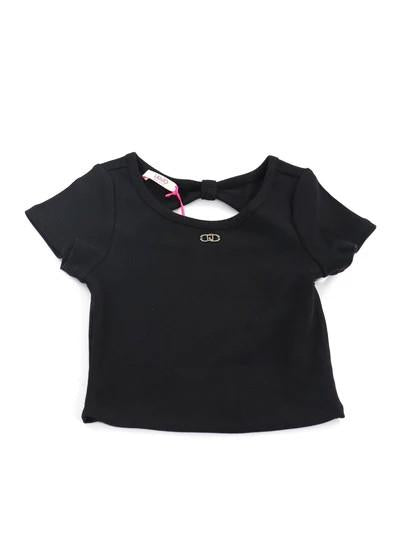 T-shirt nero per bambina GA6152J4822 22222 Liu Jo 