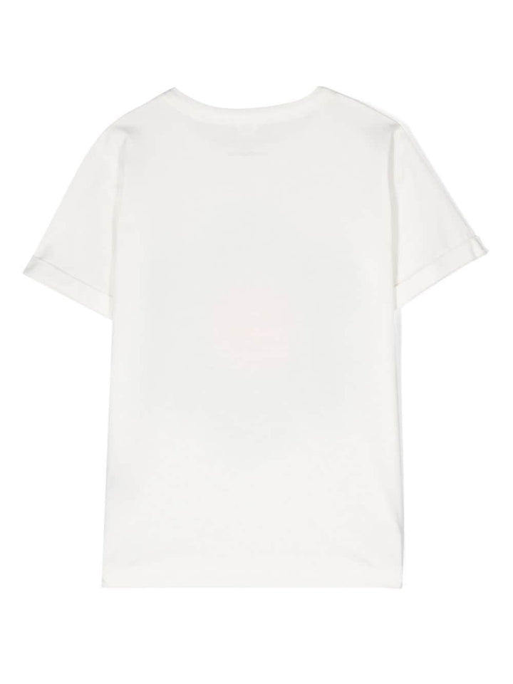 White t-shirt for girls with logo
