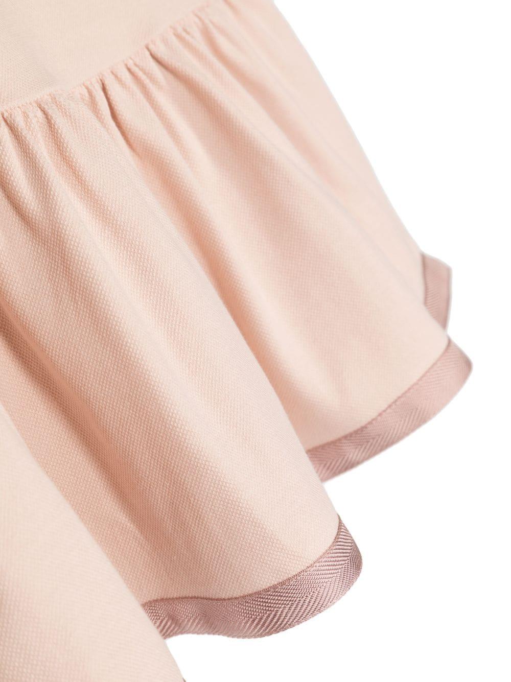 Pink dress for girls with logo
