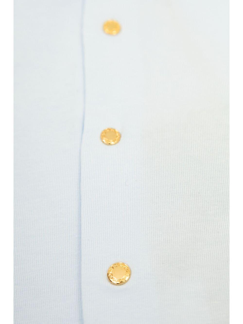 Baby blue cotton onesie