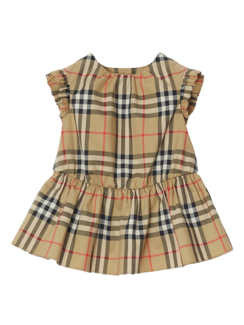 Abito beige per neonata 8078135 A7028 Burberry Kids 