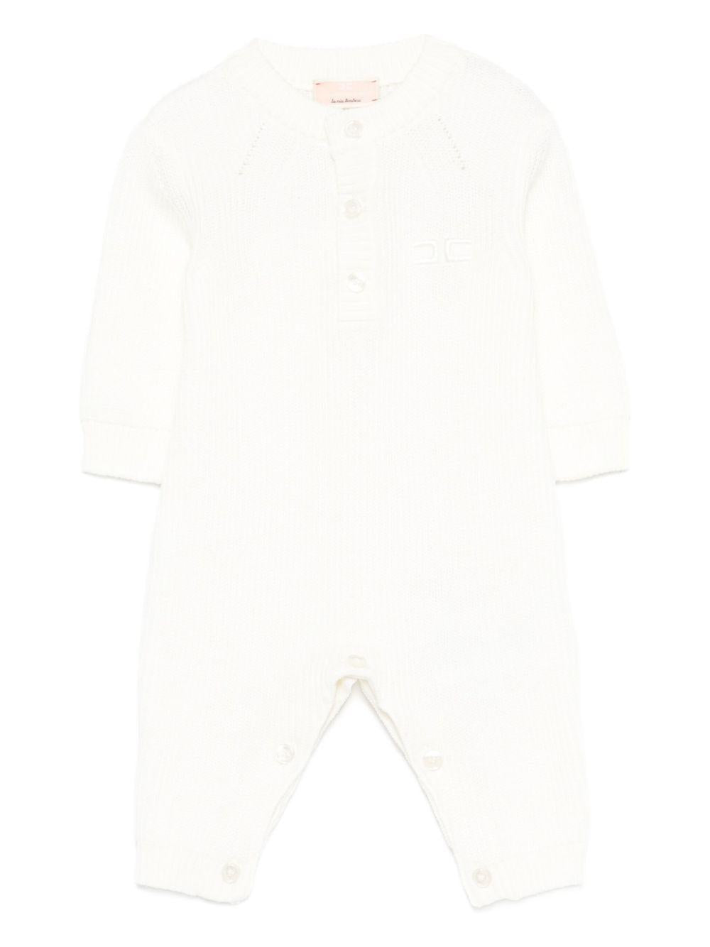 Tutina bianca per neonata ENTU137CFL061 0000 Elisabetta Franchi Kids 
