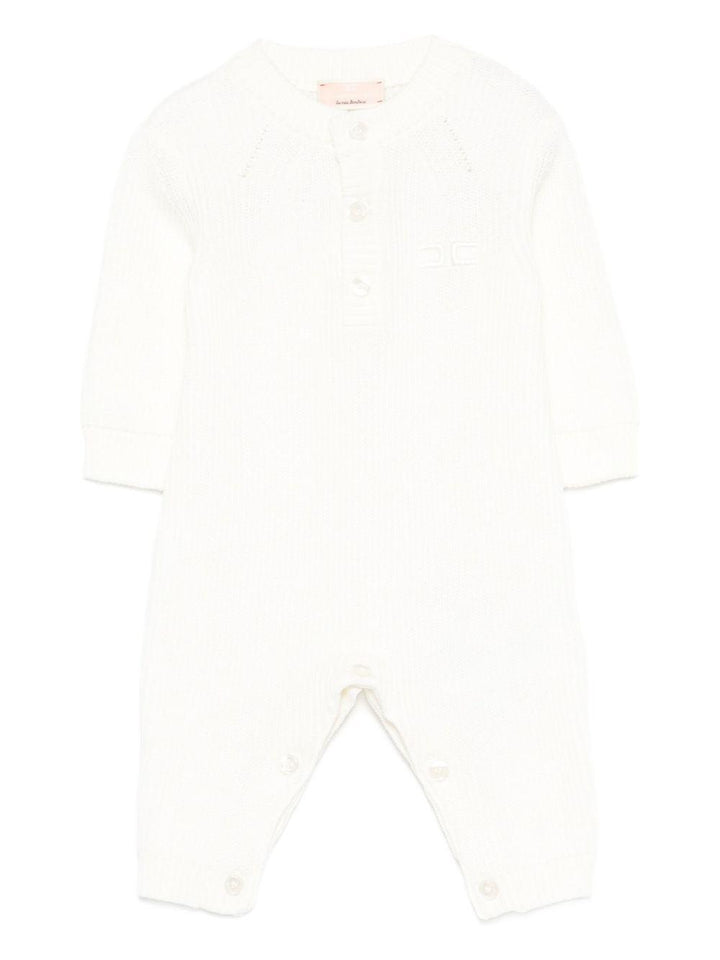 Tutina bianca per neonata ENTU137CFL061 0000 Elisabetta Franchi Kids 