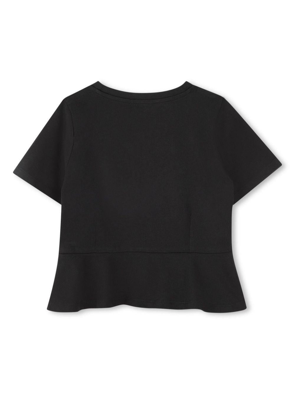 T-shirt nera per bambina