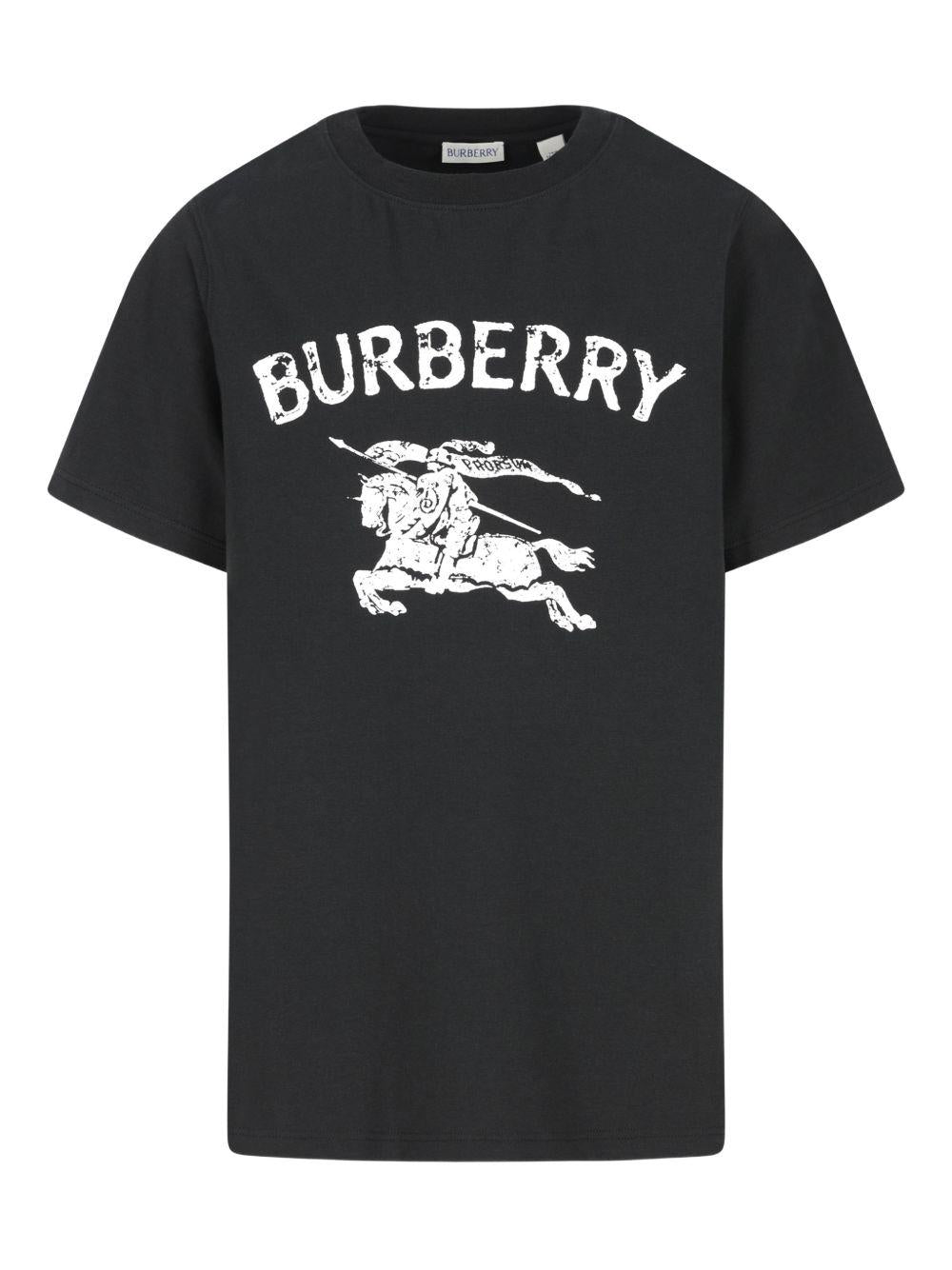 T-shirt nera per bambino 8117667 A1189 Burberry Kids 