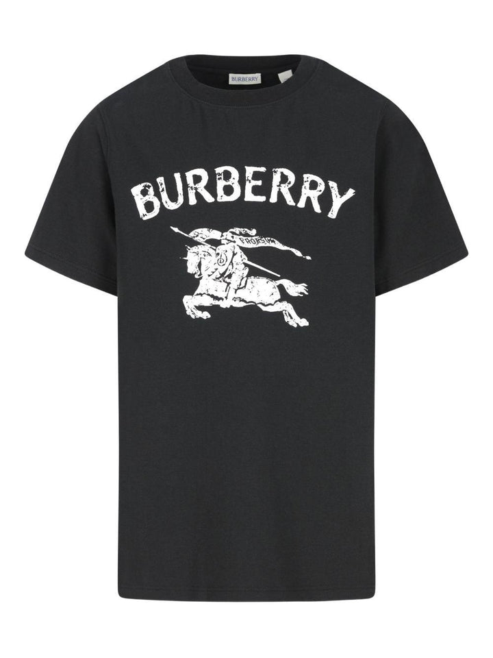 T-shirt nera per bambino 8117667 A1189 Burberry Kids 