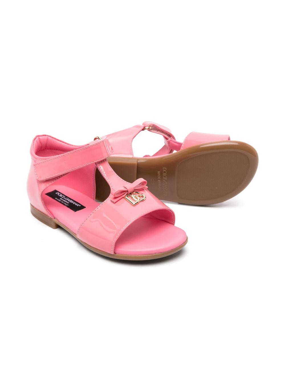 Sandali rosa cipria per bambina D20082A1328 80424 Dolce & Gabbana Kids 