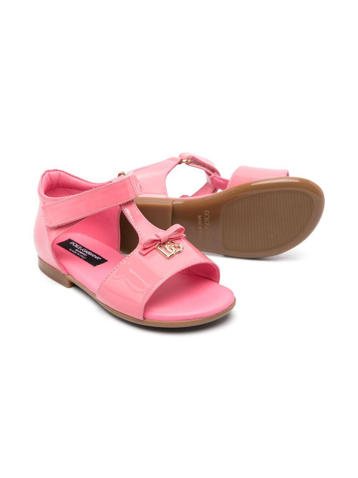 Sandali rosa cipria per bambina D20082A1328 80424 Dolce & Gabbana Kids 
