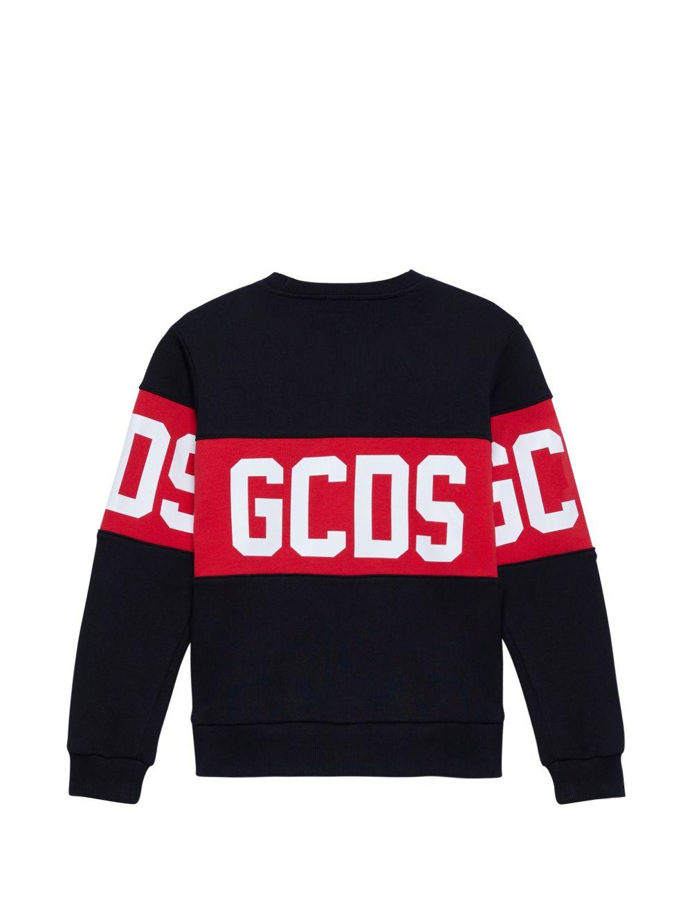 Felpa nera per bambino Z0UJQE584F004 999R Gcds Kids 