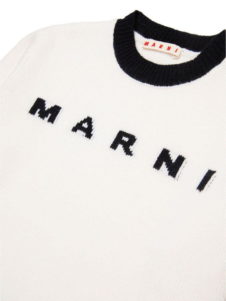 Maglione bianco/nero per bambina M00993M00ML 0M111 Marni Kids 