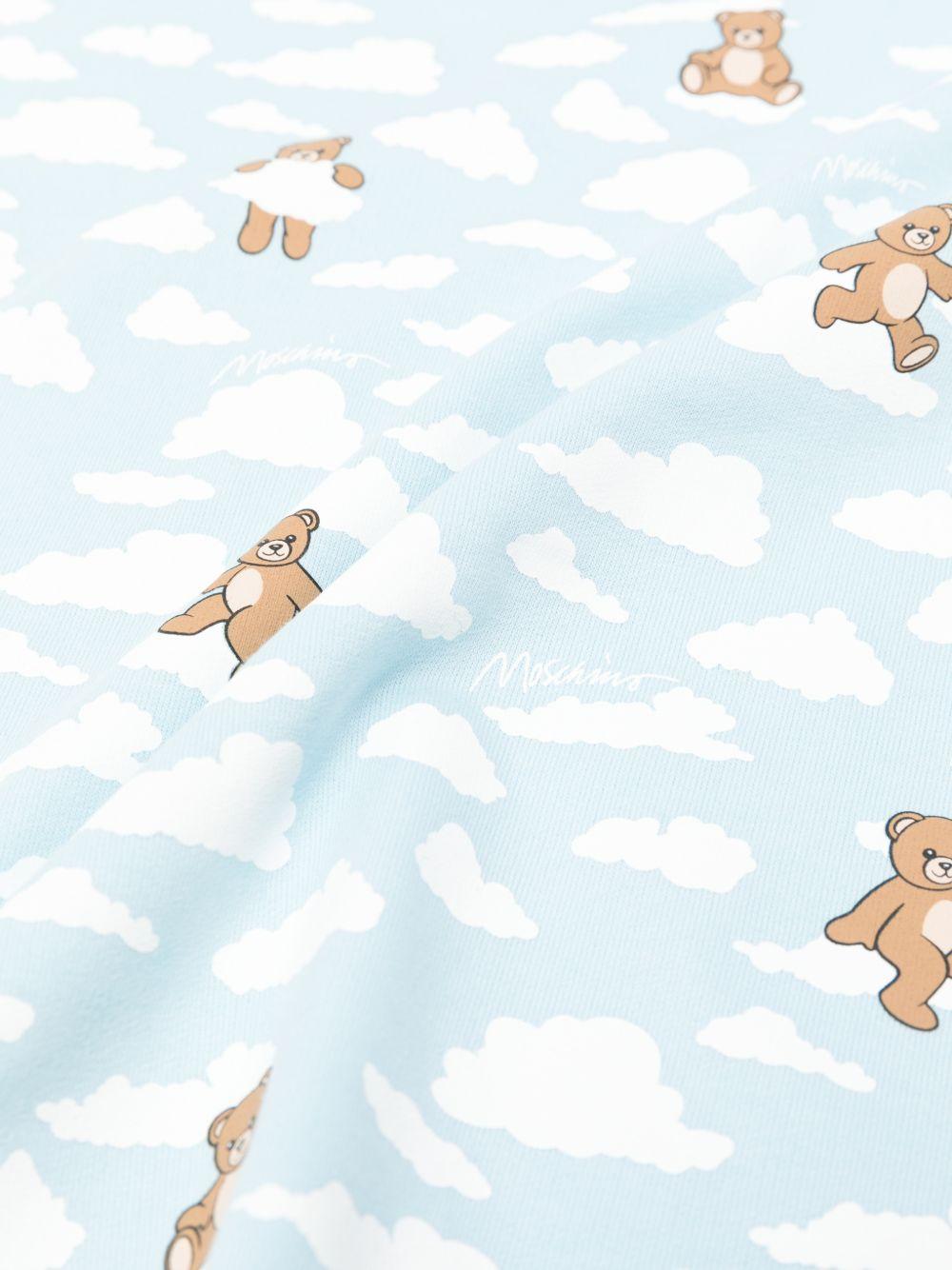 Coperta azzurra/bianca per neonato MRB00FLCA19 83679 Moschino Kids 