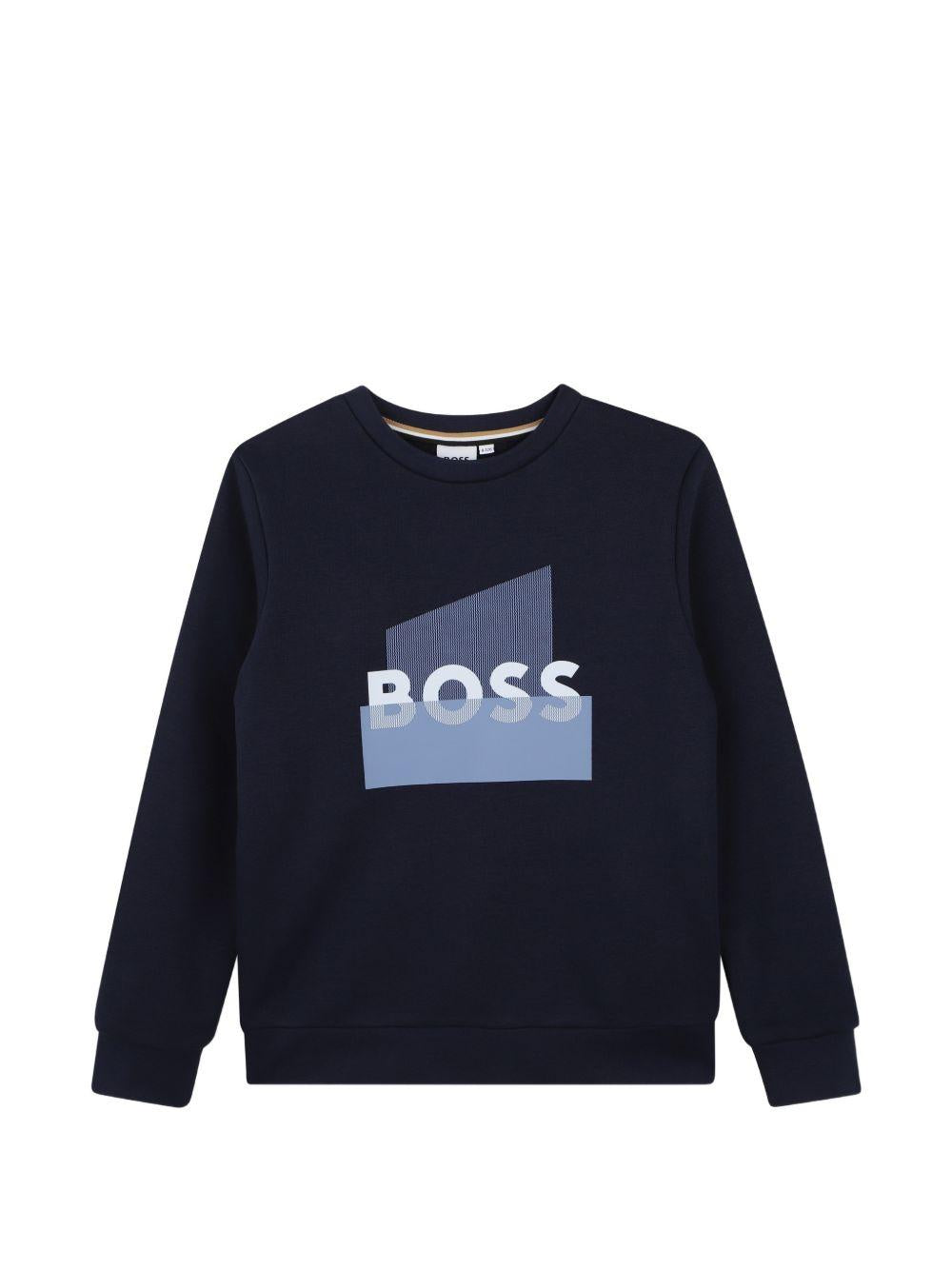 Felpa blu marine per bambino J52966 849 Boss Kids 