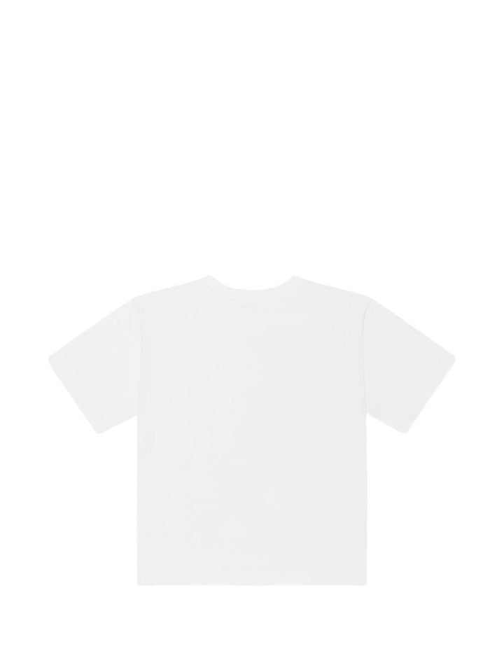 T-shirt bianca per bambino HYM05GLAA02 10101 Moschino Kids 