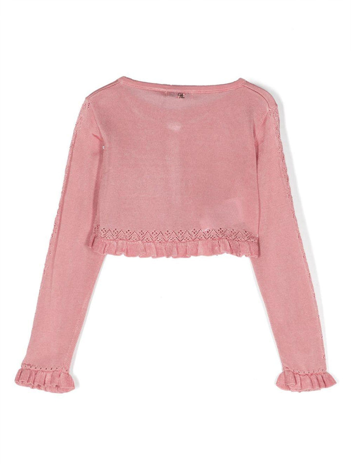 Salmon pink cardigan for girls