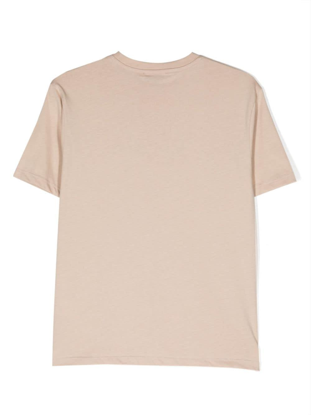 Beige t-shirt for boys with logo
