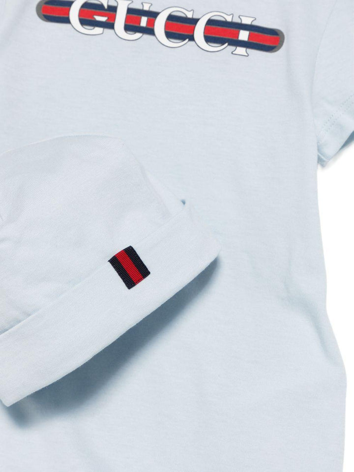 Tutina azzurro pallido per neonato 548249XJHIE 4454 Gucci Kids 