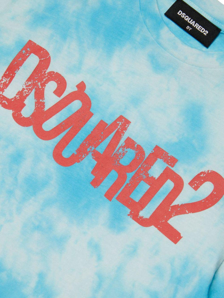Blue t-shirt for boys with logo