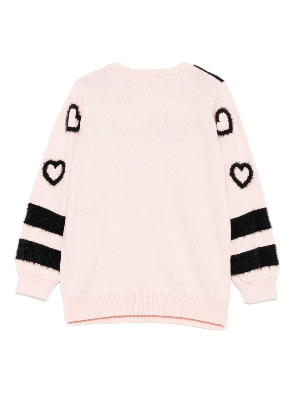 Maglione rosa chiaro per bambina KF5032MA07E M9687 Liu Jo 