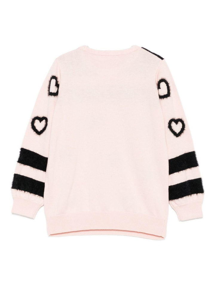 Maglione rosa chiaro per bambina KF5032MA07E M9687 Liu Jo 