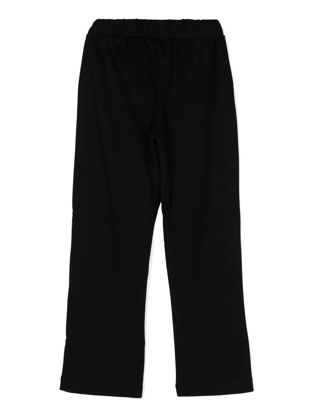 Black cotton trousers for girls