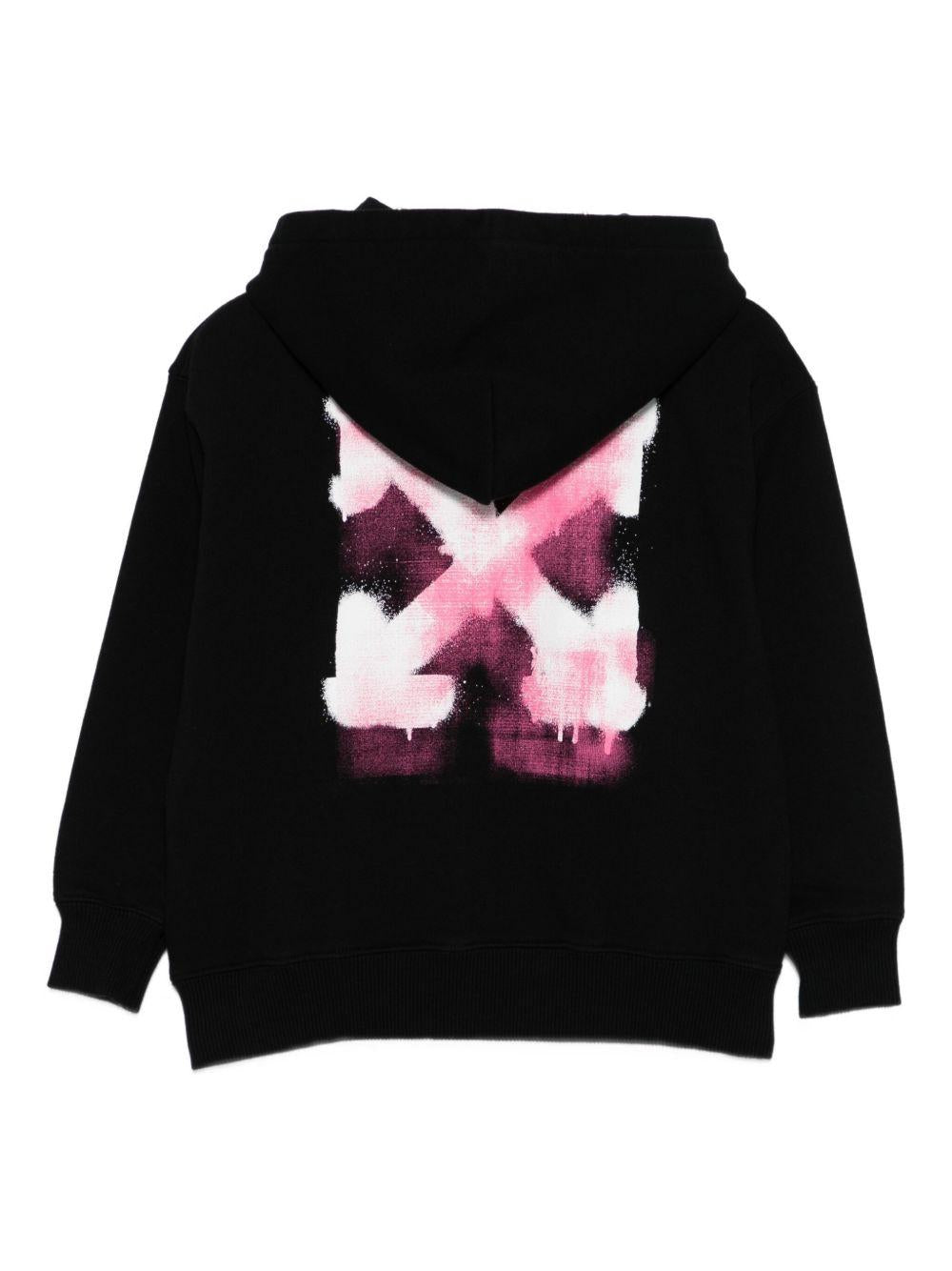 Felpa nera per bambino OGBE001F25FLE001 1032 Off White Kids 