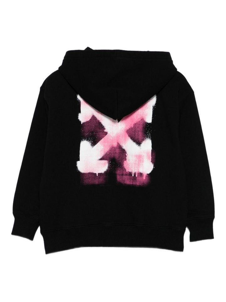 Felpa nera per bambino OGBE001F25FLE001 1032 Off White Kids 