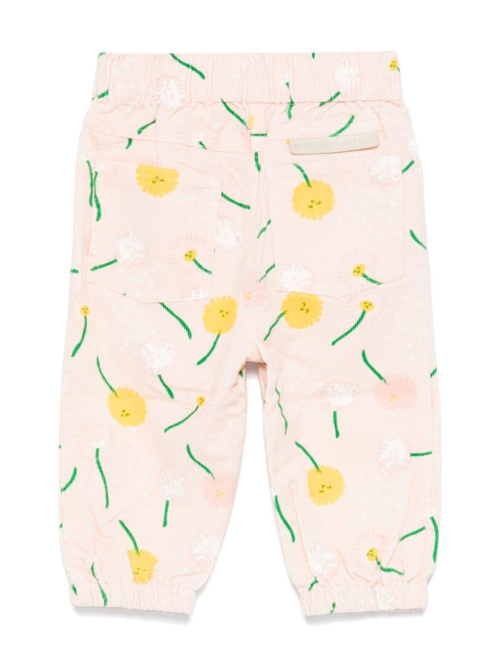 Pantalone rosa chiaro/multicolore per neonata