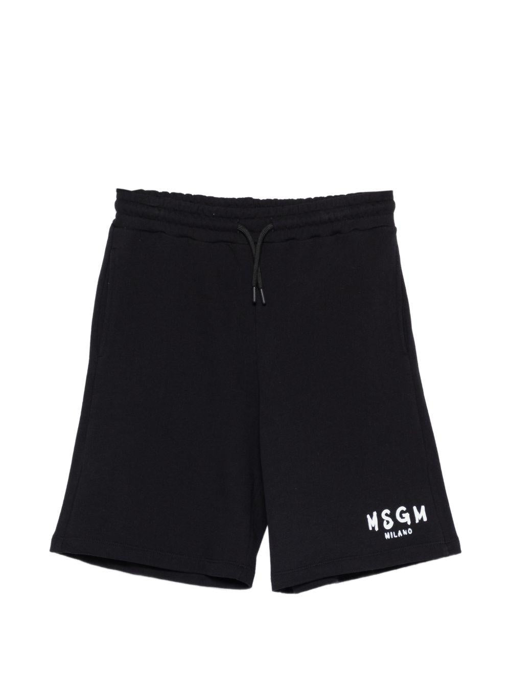Bermuda nera per bambino S6MSJUBE018 110 Msgm Kids 