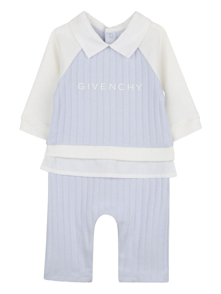 Salopette azzurra/bianca per neonato H30863 771 Givenchy Kids 