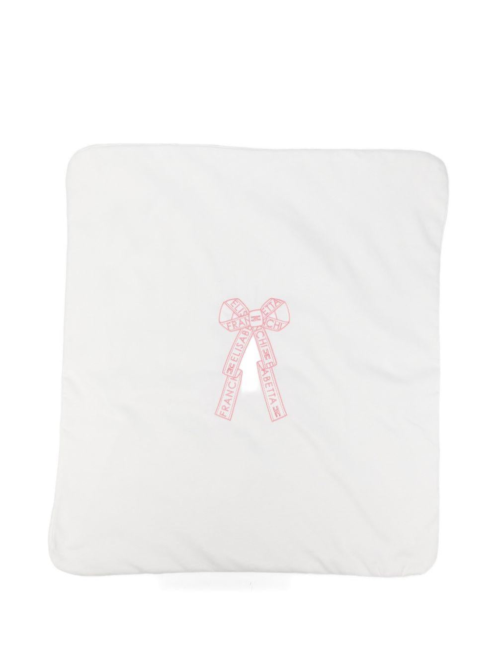Coperta bianca per neonata ENCO0810JF054 0285 Elisabetta Franchi Kids 