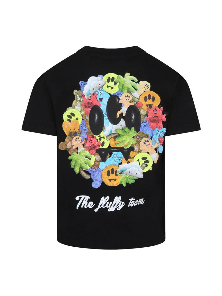 T-shirt nera per bambino con logo