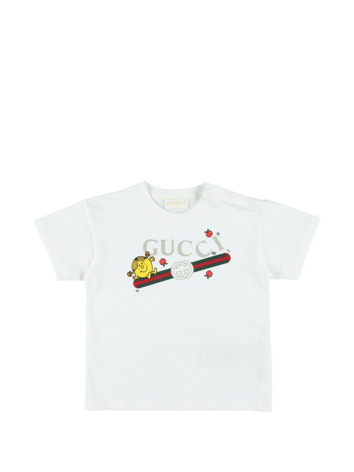 T-shirt bianco per neonato 851411XJHRN 9214 Gucci Kids 