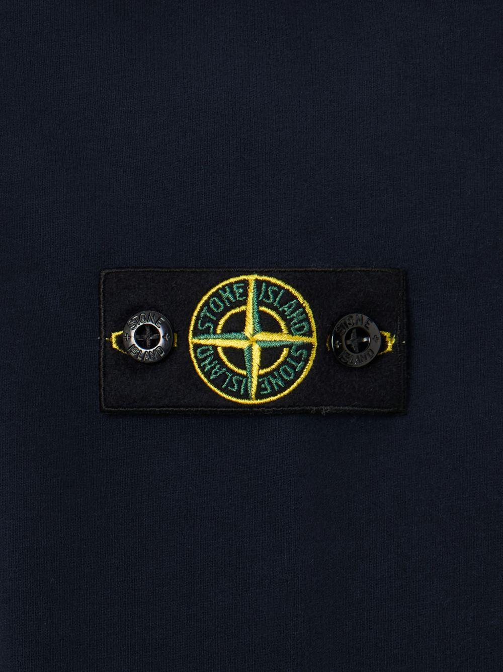 Felpa blu navy per bambino 66100004S0040 V0020 Stone Island Kids 