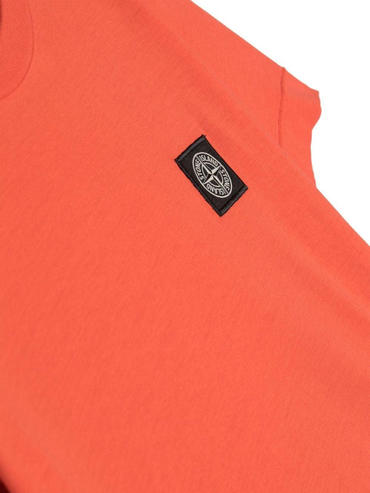Red t-shirt for boys with logo