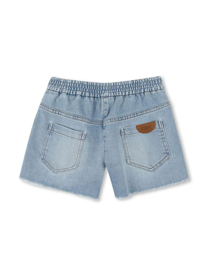 Bermuda denim blu per bambina
