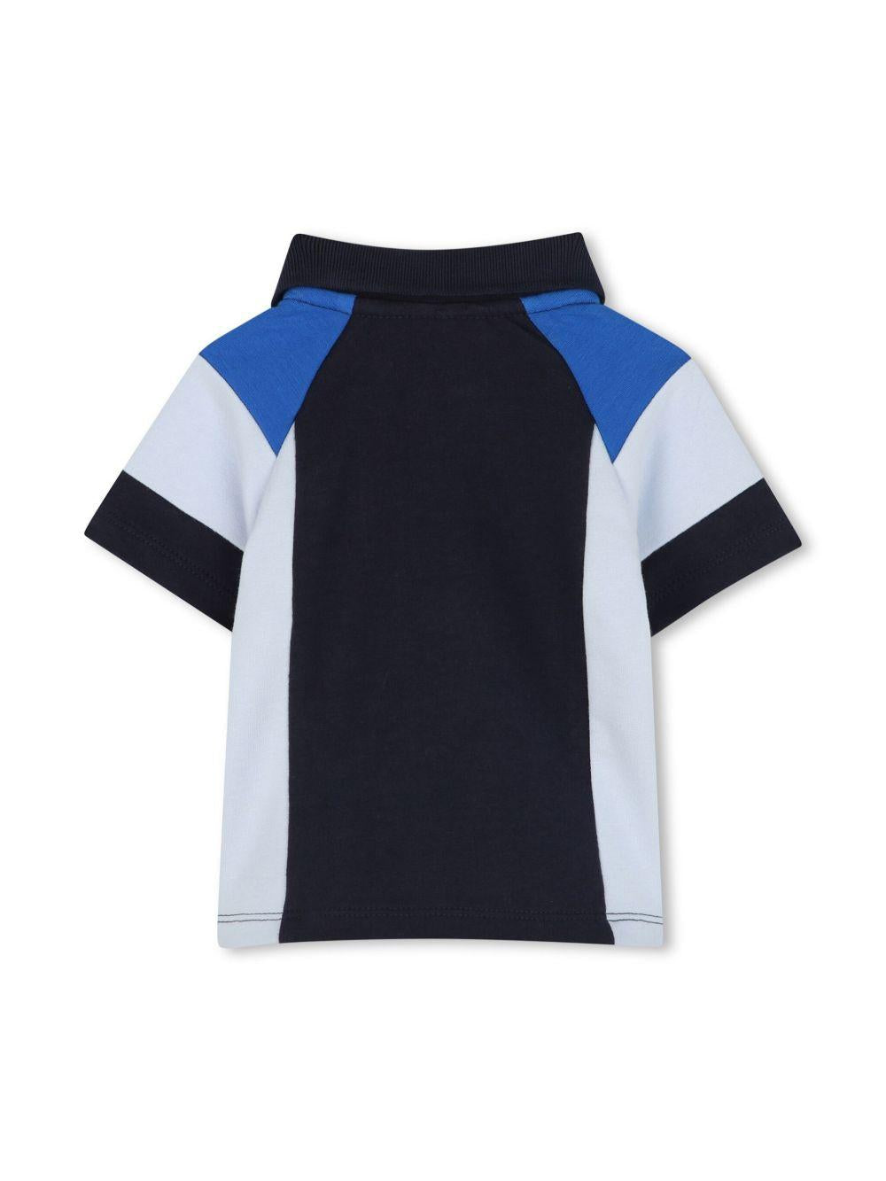Completo sportivo blu navy/bianco/blu royal per neonato