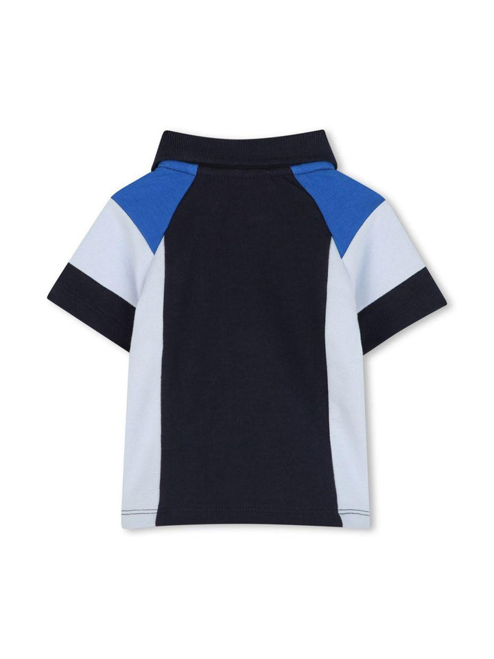Completo sportivo blu navy/bianco/blu royal per neonato