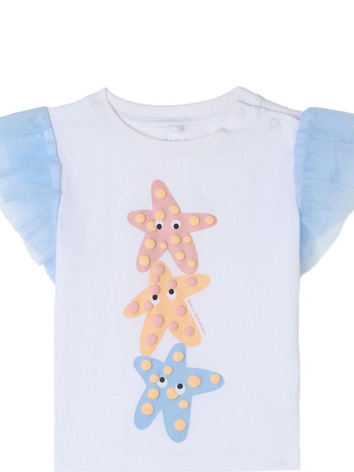 T-shirt bianca per neonata TY8071Z0434 100 Stella McCartney Kids 