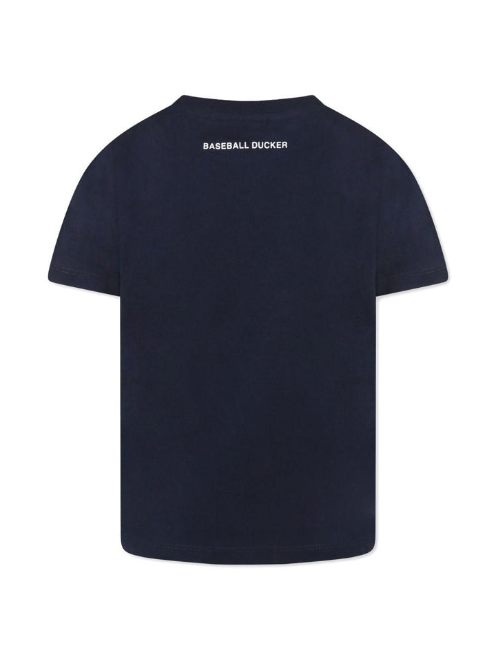 T-shirt blu navy per bambino JT1732XBESY22 90000 Save The Duck Kids 