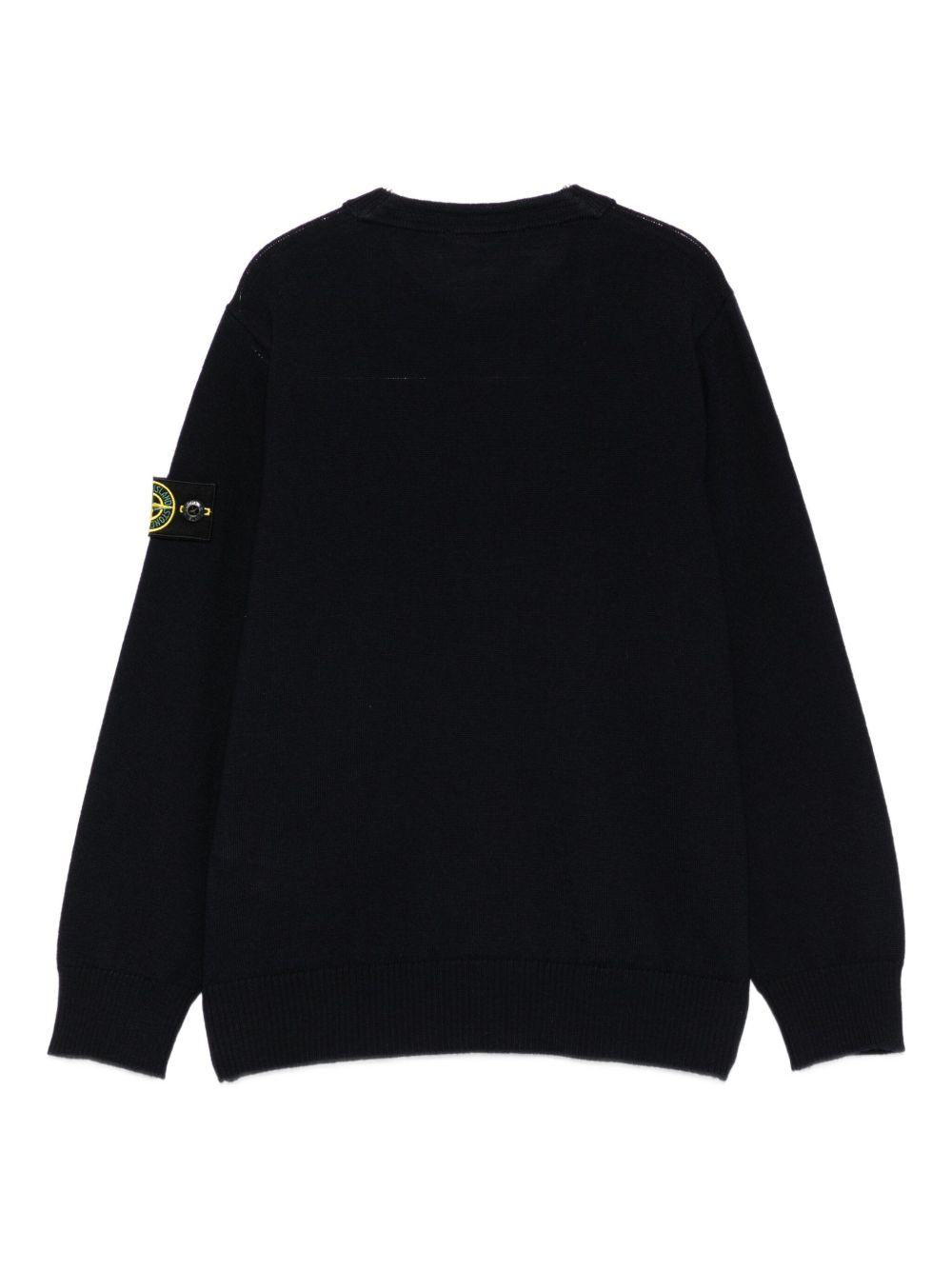 Maglione blu navy per bambino 65100009S0C04 V0020 Stone Island Kids 