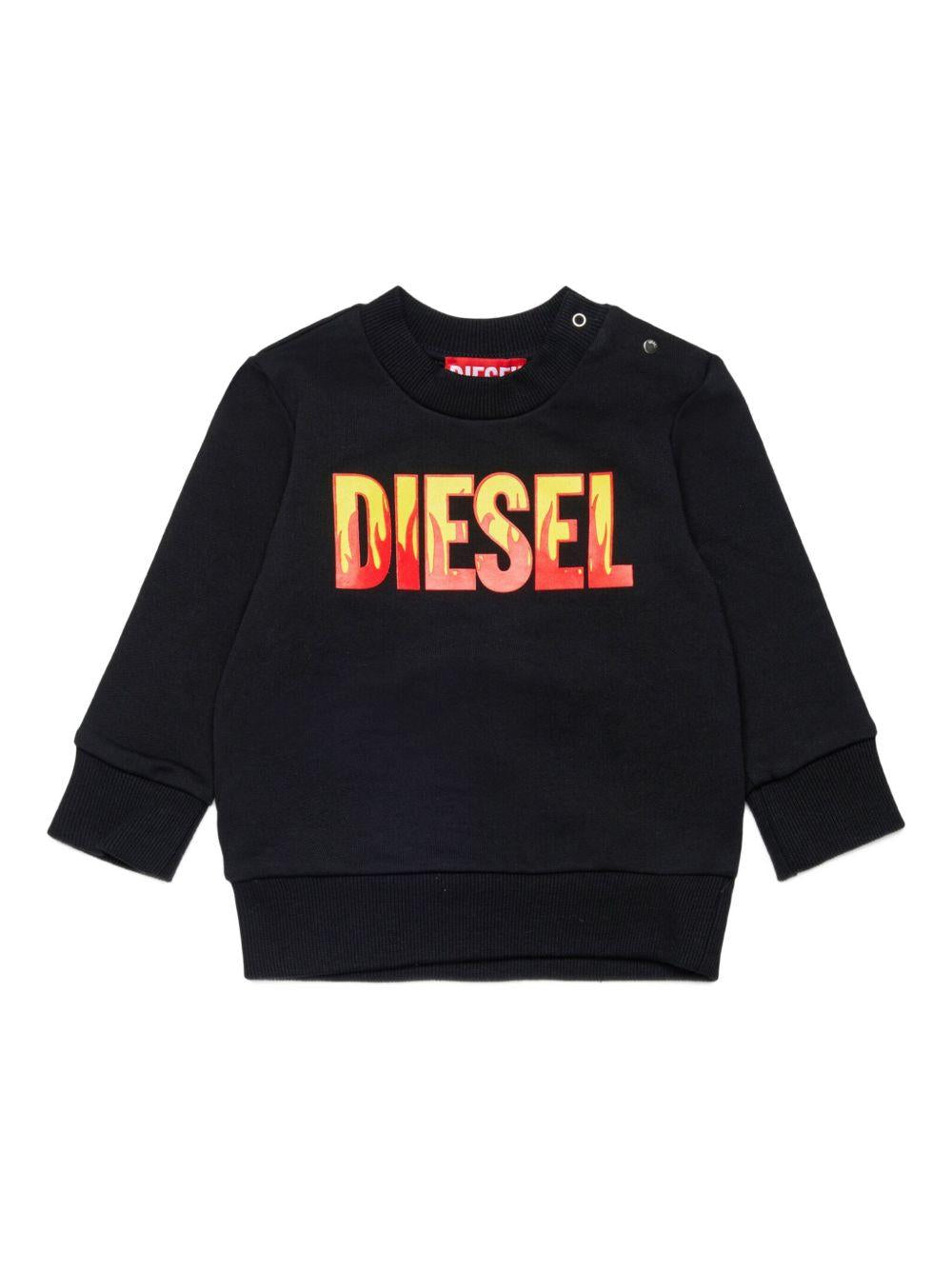 Felpa nera per neonato K00748KYAVF K900 Diesel Kids 