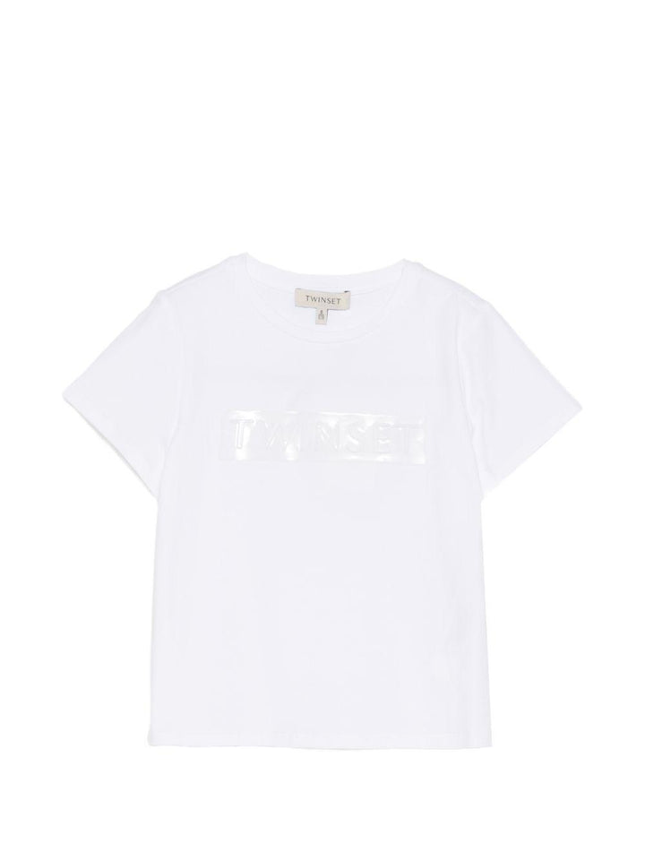 T-shirt bianco per bambina 261GJ2250 00526 Twin Set 