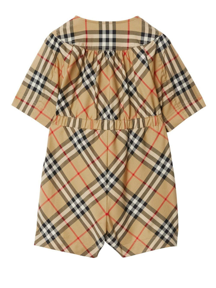 Pagliaccetto beige per neonata 8078646 A7028 Burberry Kids 