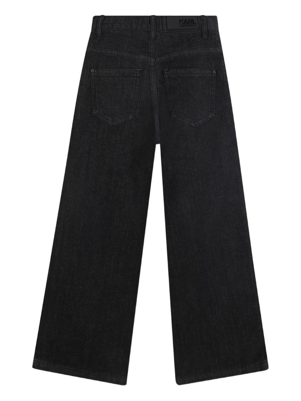 Jeans nero per bambina Z30595 Z16 Karl Lagerfeld Kids 