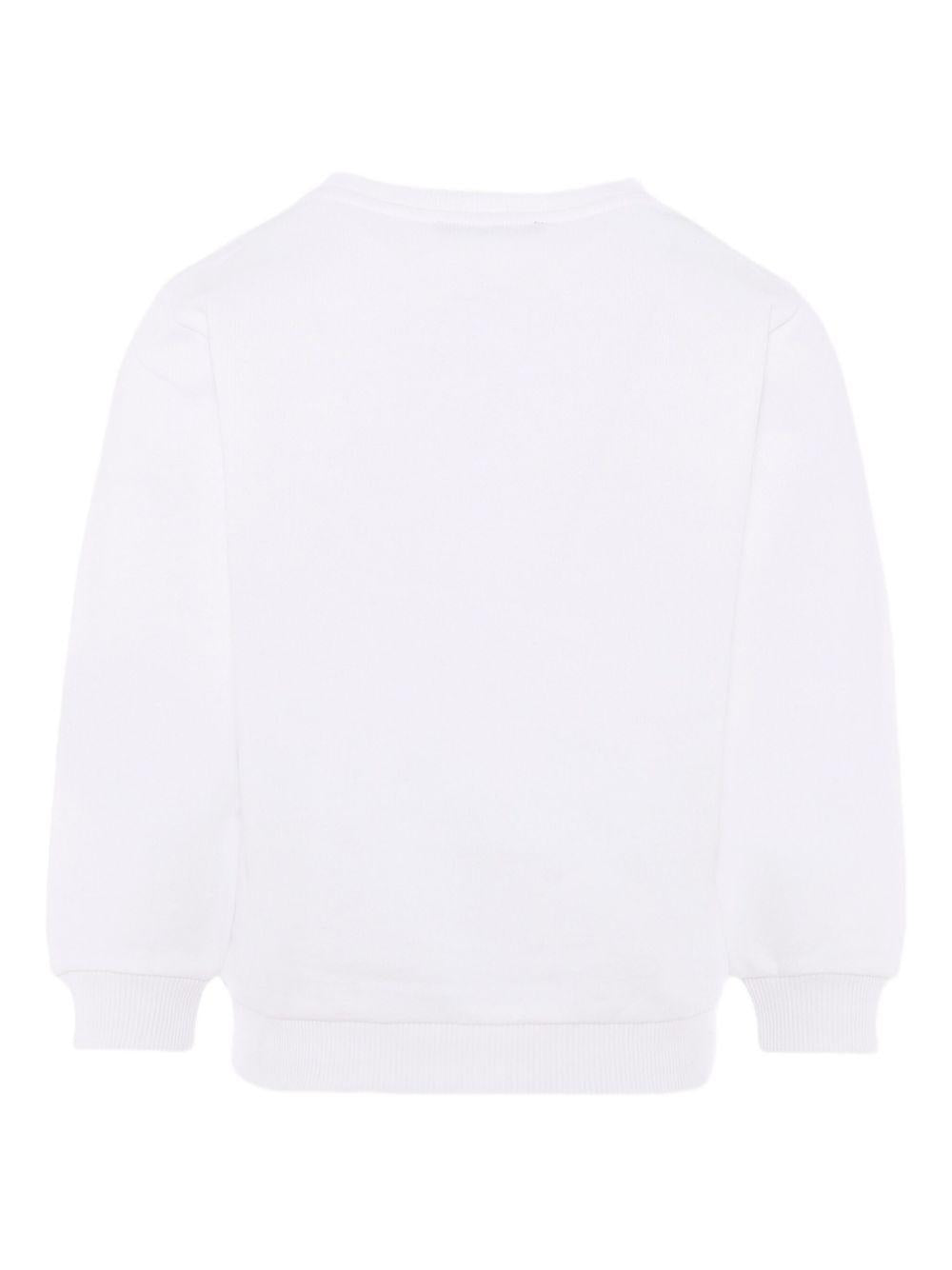 Felpa bianca per bambino BX4P10Z3183 100NE Balmain Kids 
